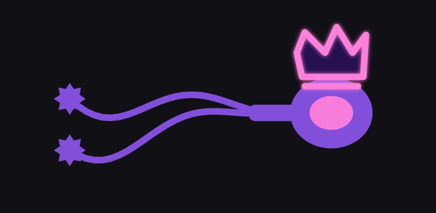 Miracle Crown boss-reward skin with two flowing tails ending in spiked mace tips